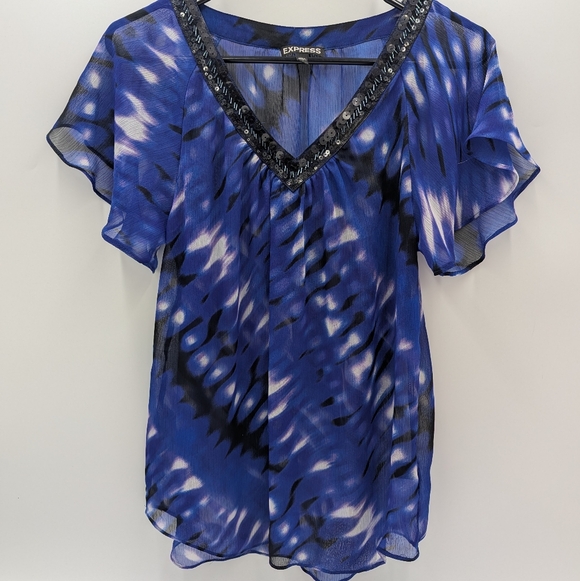 Bundle Of 7 Blouse Medium Lightweight Women's Floral Office Wear Business Casual - Picture 14 of 16